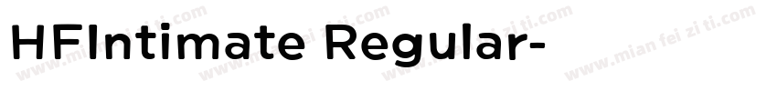 HFIntimate Regular字体转换